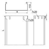 KBJ300H110/3 Korytko 1,0 mm