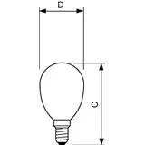 Żarówka LED Kulka 2W=25W 250lm / 2700K barwa ciepła LEDLuster 2-25W P45 E14 827 PHILIPS