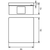 VP-01 Puszka n/t 86x86x40mm IP55 4-wl klik dł.gum. Z-ac popiel VP 001-53 61.106 OPATÓWEK