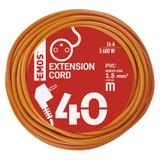 Przedłużacz 1 gniazdo, 40m, 3× 1,5mm, pomarańczowy P01140 EMOS