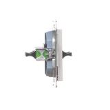 Simon 55 Gniazdo światłowodowe / optyczne podwójne SC/APC Jasnoszary mat