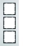 BERKER B.7 Ramka potrójna aluminium/antracyt mat 10136904 HAGER