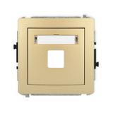 DECO Mechanizm gniazda multimedialnego pojedynczego bez modułu (standard Keystone) złoty