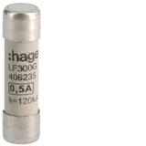 Wkładka bezpiecznikowa cylindryczna CH-10 10x38mm gG 0,5A 500VAC LF300G HAGER