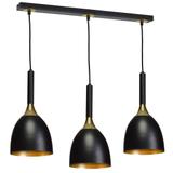 Milagro lampa wisząca Clark 3xE27 czarno/złota MLP6222