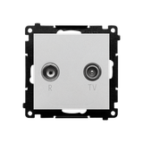 Simon 55 Gniazdo antenowe R-TV końcowe separowane 1x Wejście: 5÷862 MHz Aluminium mat TAK.01/143 KONTAKT