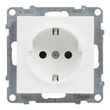 Suno Gniazdo Pojedyncze Z Uziemieniem Schuko 2P+Z 16A 250 V Z Przesłoną Zaciski Automatyczne Biały 721120 LEGRAND