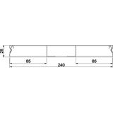 tehalit.UK Kanał do wylewki podłogowej 3-komorowy 240X28mm stal UK240283 HAGER