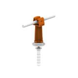 AN-59G Uchw.na dr.wkręc.z podst.plast. H=7cm - brązowy