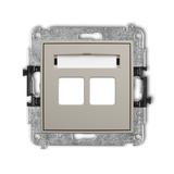 MINI Gniazdo antenowe multimedialne podwójne bez modułu (standard Keystone) taupe 60MGM-2P KARLIK