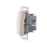 Simon 54 Przycisk pojedynczy rozwierny bez piktogramu 10A szybkozłączka kremowy