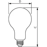 LED classic 200W A95 E27 CW FR ND 1PF/4 Żarówka LED