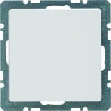 BERKER Q.x Zaślepka z płytką czołową bez pazurków rozporowych biały aksamit 10096089 HAGER