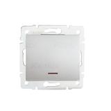 LOGI Łącznik jednobiegunowy z LED śrubowy 10AX 250V srebrny 021110143 25197 KANLUX