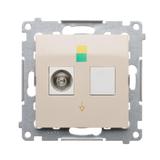 Simon 54 Gniazdo ekwipotencjalne pojedyncze kremowy