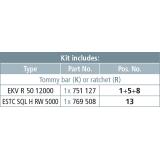 Zestaw uziemiający kolejowy, dł. 12 m, drążek teleskopowy