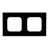 SONATA Ramka podwójna - kolor czarne szkło R-2RG/32