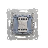 Simon 55 Łącznik krzyżowy z podświetleniem LED – podświetlenie jakW łączniku pojedynczym szybkozłączka Szampański mat TW7L.01/X/144 KONTAKT