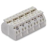 Blok zasilający 5‑torowy biały nadruk PE‑N‑L1‑L2‑L3 862‑1605/999‑950 /200szt./ WAGO