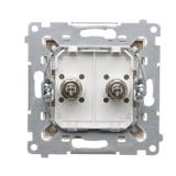 Simon 54 Gniazdo ekwipotencjalne podwójne kremowy