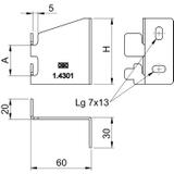WBH CGR50 VA4301, Mocowanie ścienne poziom