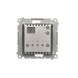 Simon 54 Regulator temperatury z wyświetlaczem z czujnikiem wewnętrznym 16(2) A 230V srebrny mat DTRNW.01/43 KONTAKT