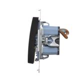 Simon 54 Łącznik dwubiegunowy podwójny 16A z. śrub. czarny