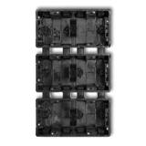 DECO Puszka instalacyjna podtynkowa 6 krotna (2 poziom, 3 pion) czarna DPM-2x3 KARLIK