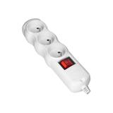 Rozgałęźnik wielogniazdowy 3x2P+Z z wyłącznikiem biały OR-AE-13263/W ORNO