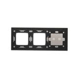 Simon 54 Touch Panel dotykowy S54 Touch 3 moduły 2 pola dotykowe poziome + 2 otwory na osprzęty S54 srebrna mgła DSTR3200/71 KONTAKT