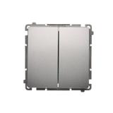Simon Basic Łącznik świecznikowy 10A 250V szybkozłączka srebrny mat BMW5.01/43 KONTAKT
