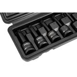 Klucze udarowe Torx 1/2", zestaw 9 szt.