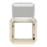 NOWE PLEXO - ADAPTER ARTEOR/MOSAIC Z PRZEZRO. KLAPKĄ MECH. 70,5X70,5MM PIASKOWY