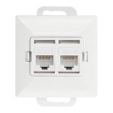Gniazdo 2xRJ45 Cat5 Pearl, RJ45-5CAT/P2, biały