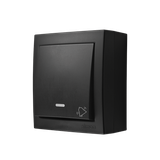 Simon Aquaclick Przycisk dzwonek z podświetleniem 10AX 250V zaciski śrubowe, czarny