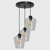 Milagro lampa wisząca Santiago Clear 3xE27 czarna MLP6611