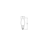 Lampa LED VALUE Classic B40 4,9W/827 230V plastik E14 FS3 OSRAM