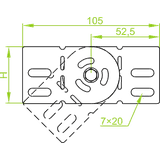LGJH60 Łącznik przegubowy do korytka 1,0 mm