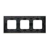 Simon 54 NATURE WMDZ-0130xS-081 Ramka 3-krotna Nature-Metal, SATYNOWA NOC, IP20/IP44. (IP44-należy z DRN3/81 KONTAKT