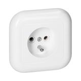 Gniazdo pojedyncze podtynkowe 2p+Z 16A, 250V, FAN, biały