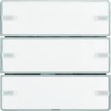 BERKER KNX e/s Q.x Przycisk potrójny z polem opis. z diodami LED RGB i czujnikiem temperatury aluminium 80143321 HAGER