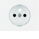 BERKER K.1 Płytka czołowa z przysłonami styków do gniazda z uziemieniem biały 3965757009 HAGER