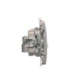 Simon Basic Gniazdo antenowe R-TV-DATA 1x wejście: 5–862 MHz srebrny mat