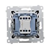 Simon 54 Przycisk pojedynczy rozwierny bez piktogramu 10A szybkozłączka czarny