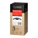 PILEA LED 9W, lampa ogrodowa, 700lm, IP54, 4000K, czarna