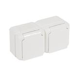 Forix IP44 Gniazdo Podwójne Z Uziemieniem 16A 250V Białe 782377 LEGRAND
