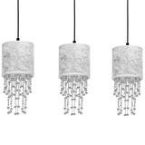 lampa wisząca Almeria 3xE27 srebrno/czarna MLP6435 Milagro