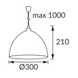 Wisząca oprawa oświetleniowa INKA WHITE 30