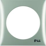Integro Flow Ramka 1-krotna z nadrukiem  IP44  bez uszczelki, chrom lak