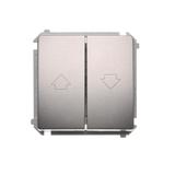 Simon Basic Przycisk roletowy 10A 250V zaciski śrubowe stal inox BMZ1.01/21 KONTAKT